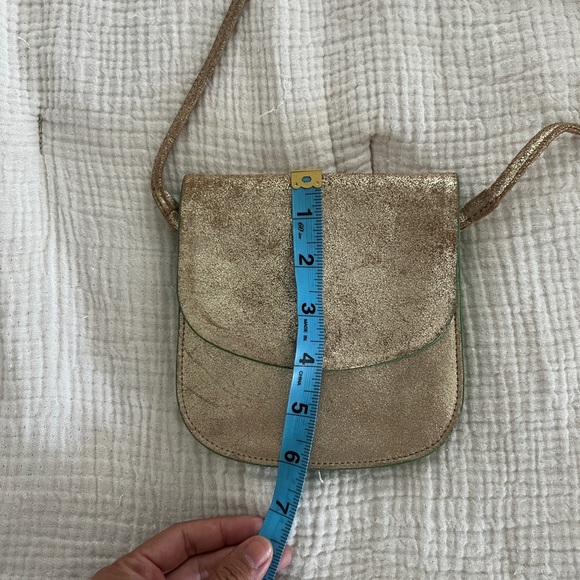 maje Vintage Gold Leather Crossbody Bag - Picture 14 of 15